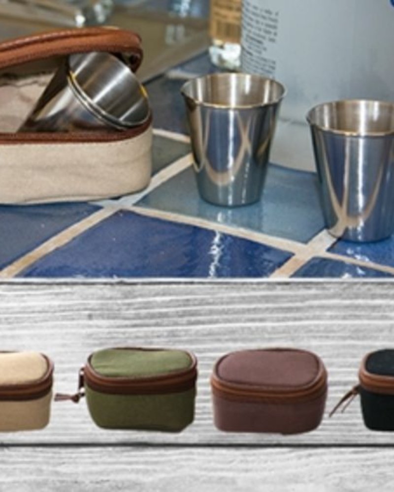 canvas shot glass set