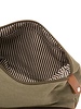 Brouk Leather Toiletry Bag in Olive with Leather Trim