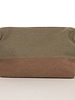 Brouk Leather Toiletry Bag in Olive with Leather Trim