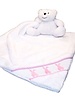 Smocked Bunny Pink Minky Blanket
