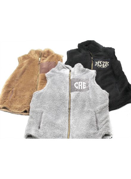 Sherpa Vest with monogram