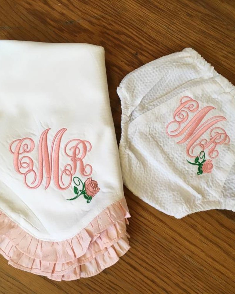 Main Street Collections Seersucker Trimmed Blanket