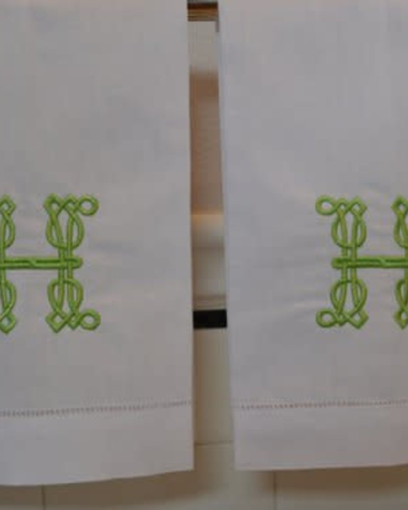 Saro Home GOods Hemstitched Guest Towel White