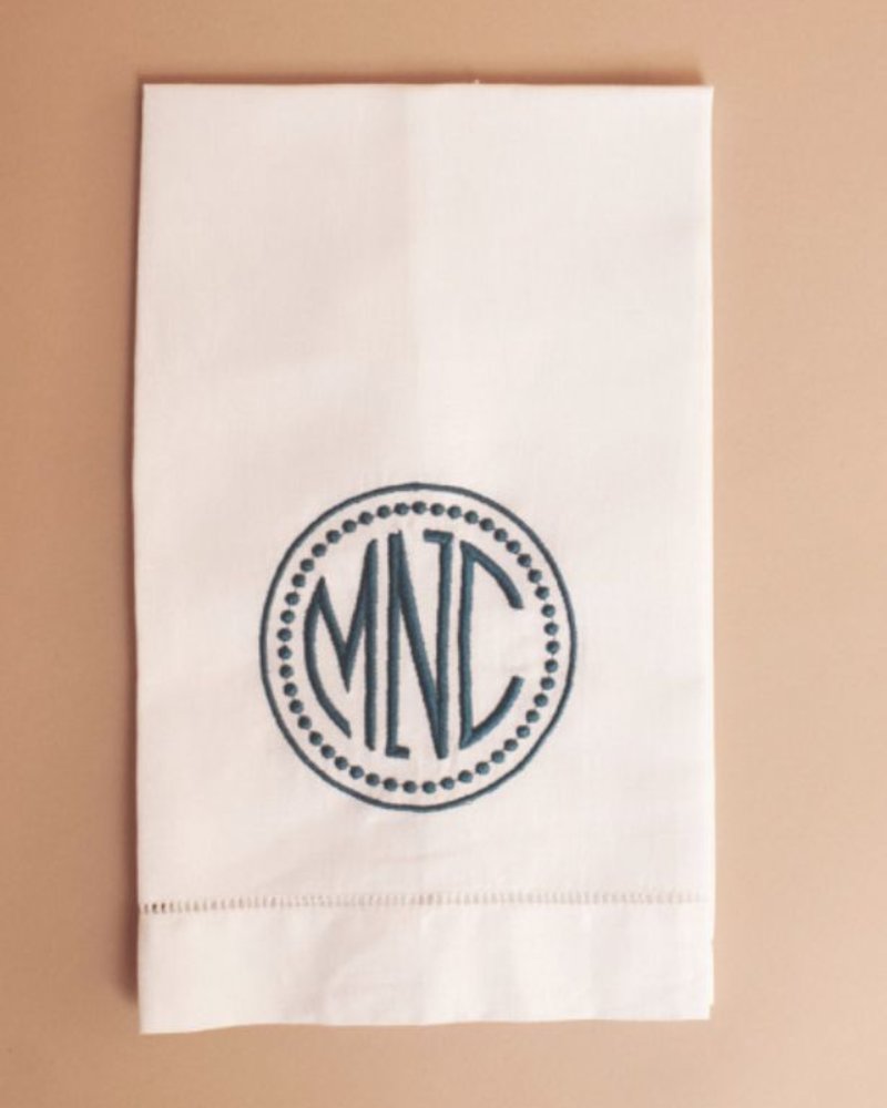 Saro Home GOods Hemstitched Guest Towel White