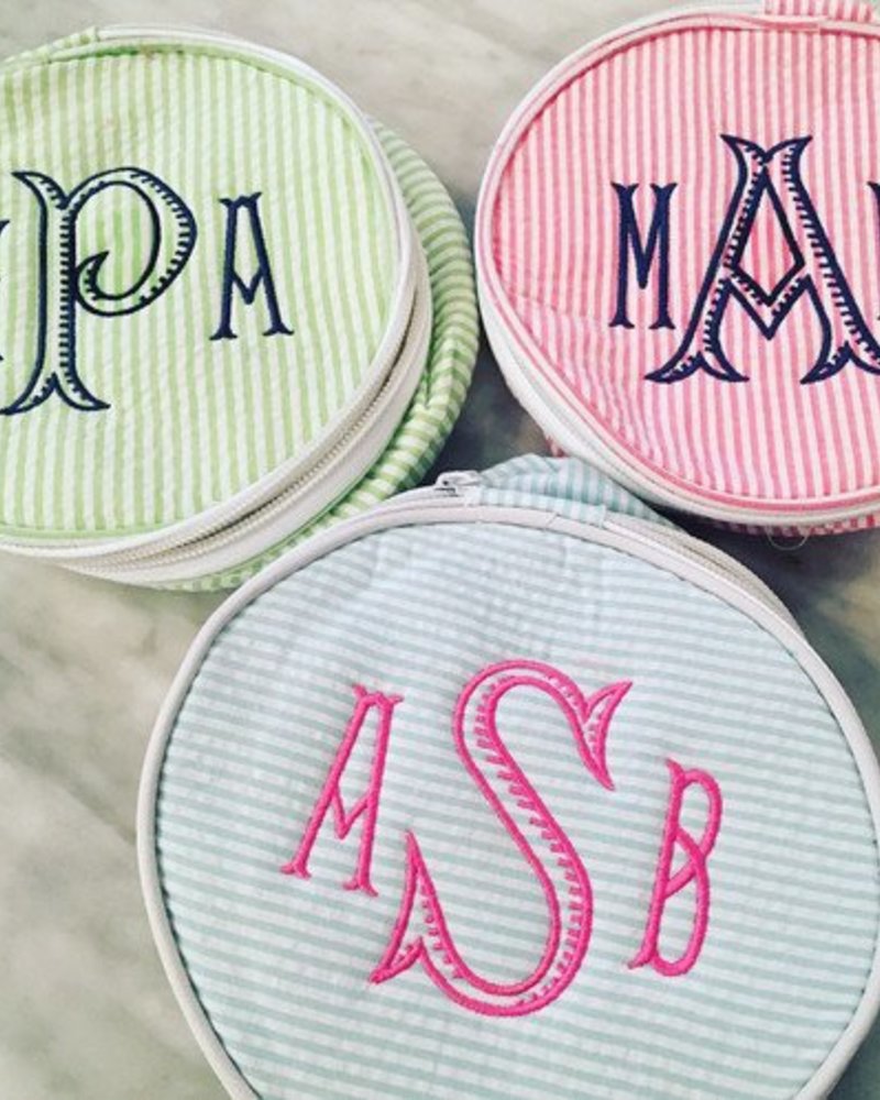 Oh Mint Mini Button Box Seersucker