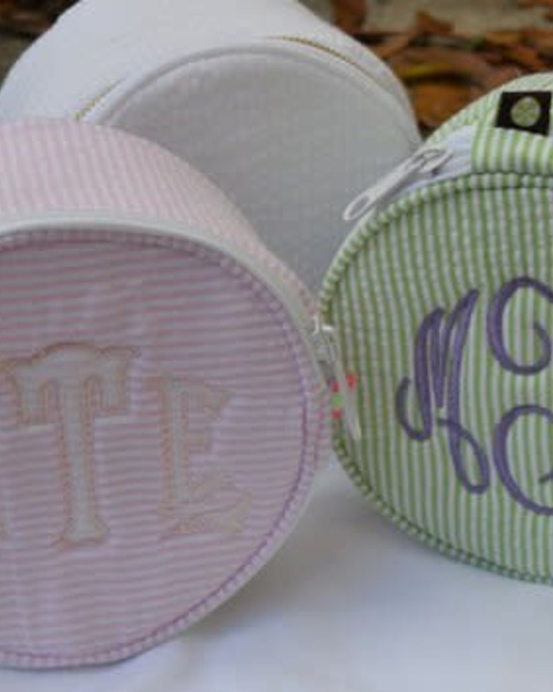 Oh Mint Mini Button Box Seersucker