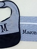 Oh Mint Seersucker Velour Bib