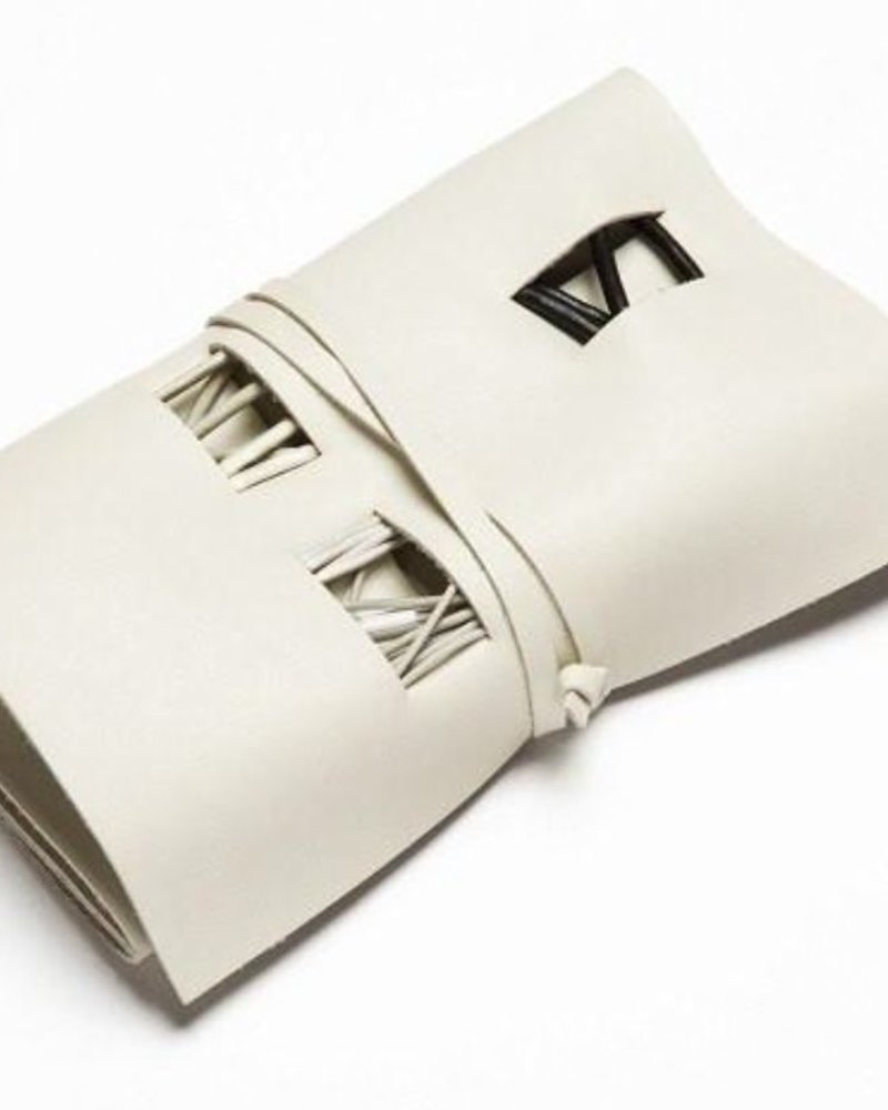 Brouk leather travel cord roll brown