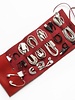 Brouk leather travel cord roll brown