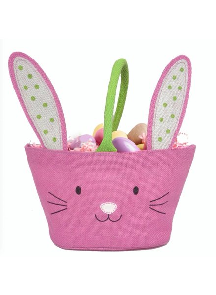 Jute monogrammed Bunny Basket