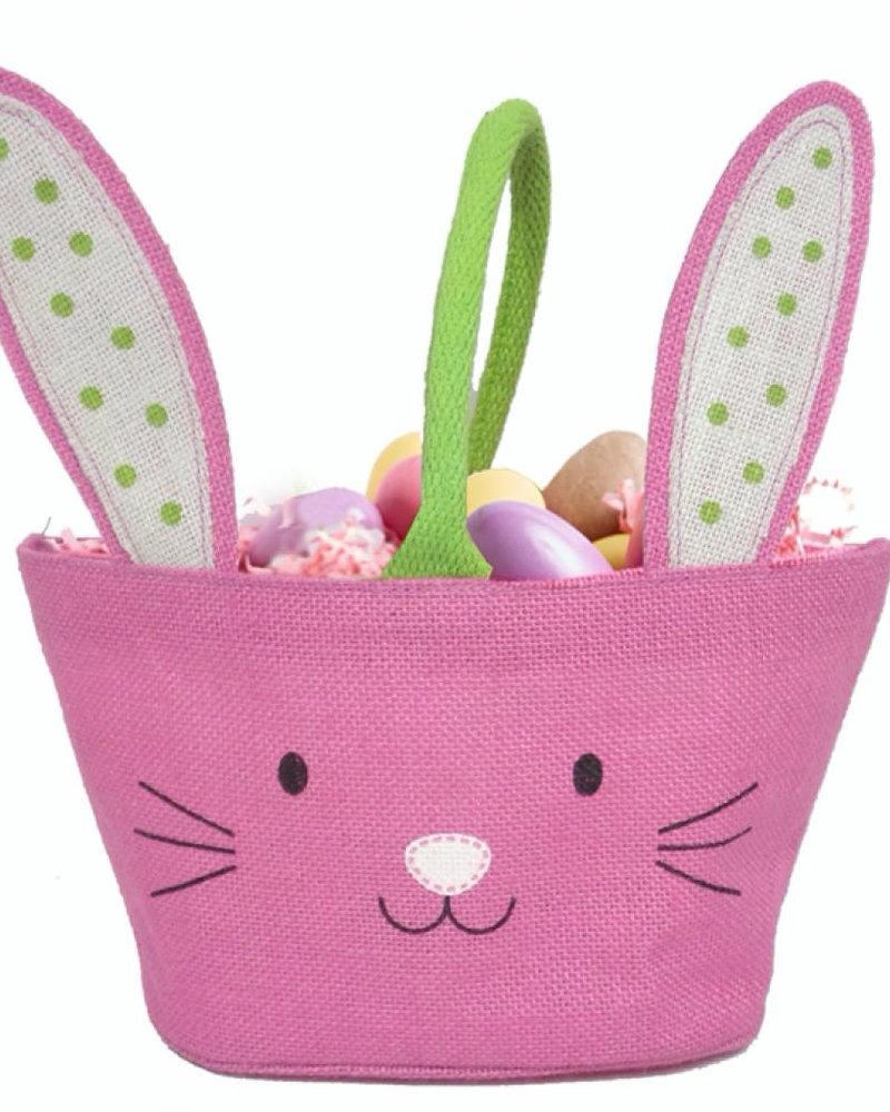 Jute monogrammed Bunny Basket