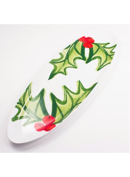 The Royal Standard Holly Leaves Ceramic Serving Dish