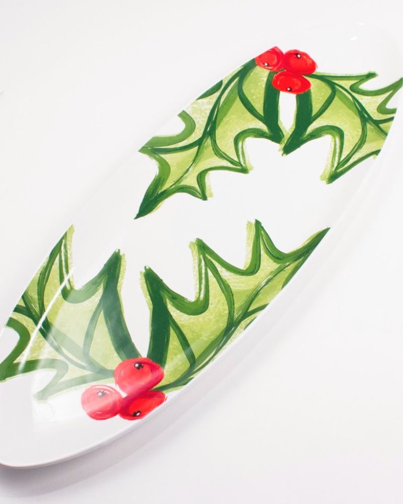 The Royal Standard Holly Leaves Ceramic Serving Dish