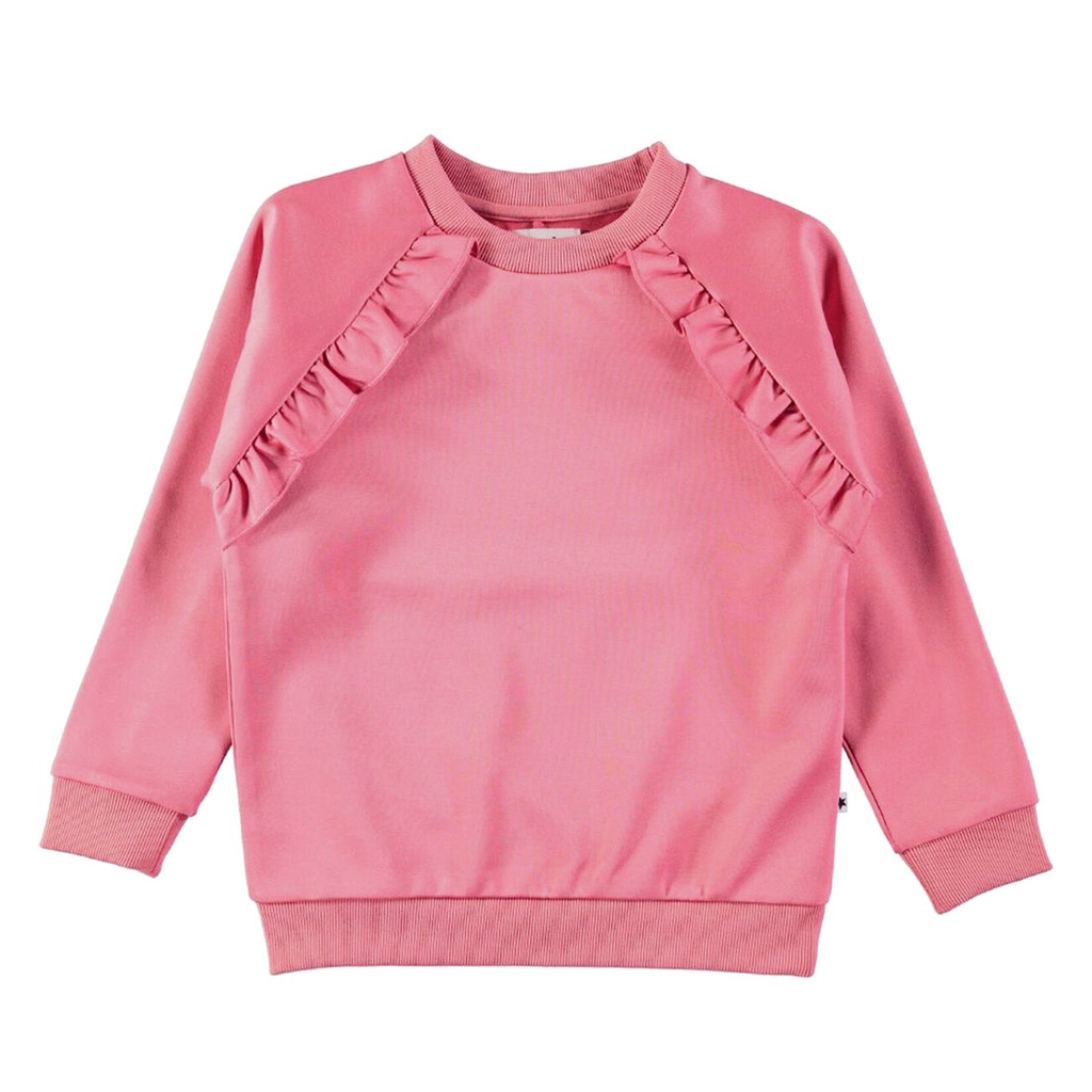 Molo Kids Sweatshirt - Girl's Michaela Tea Rose - Pumpkin and Bean