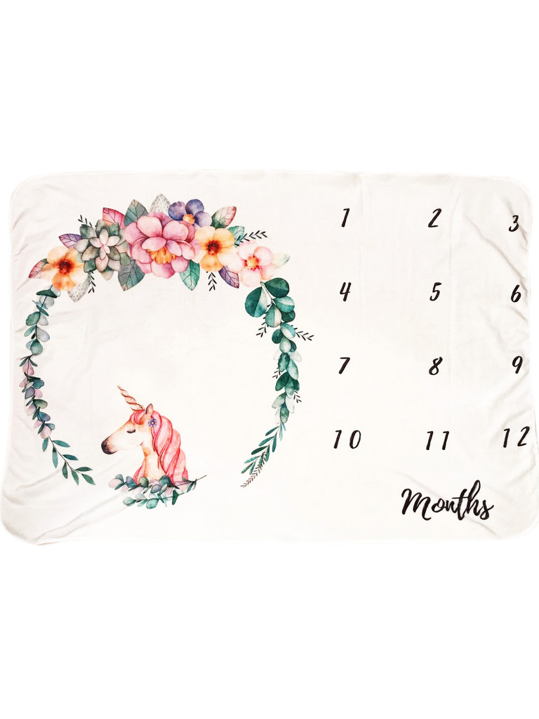 unicorn milestone blanket