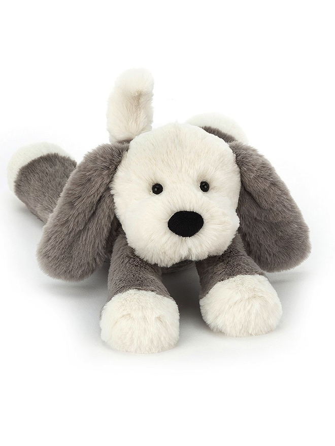 jellycat puppy makes mischief