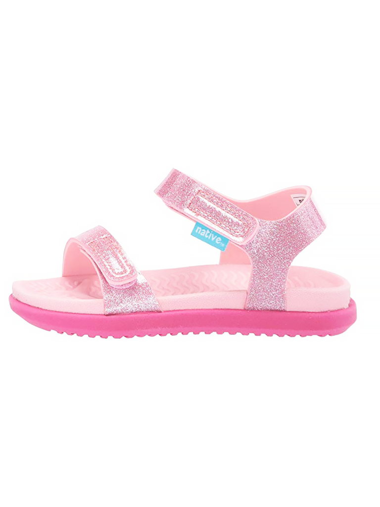 pink glitter sandals