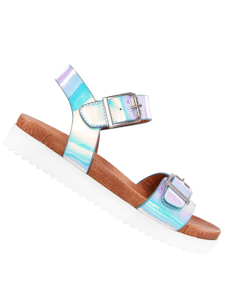 kids silver sandals