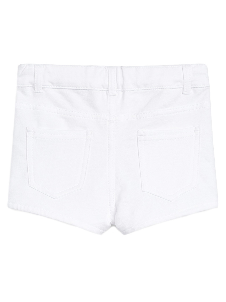white jersey shorts