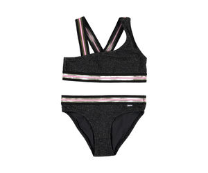 black sparkly swimsuit