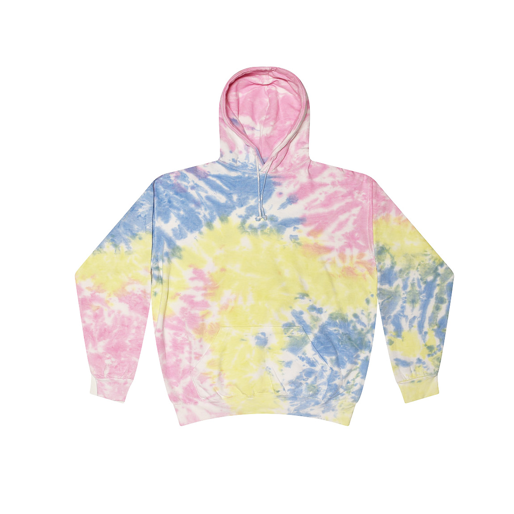 pastel rainbow tie dye hoodie