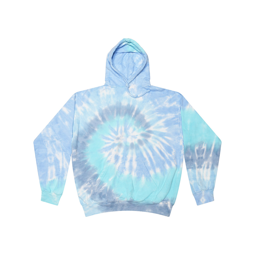 blue tie dye zip up