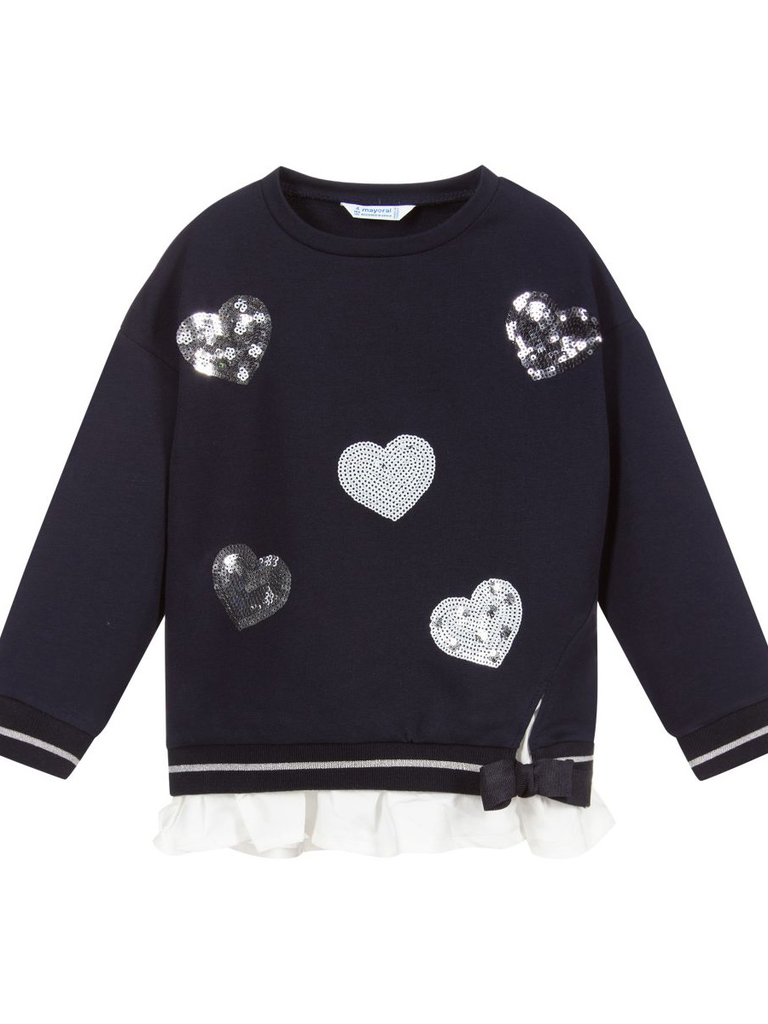 sequin heart sweatshirt