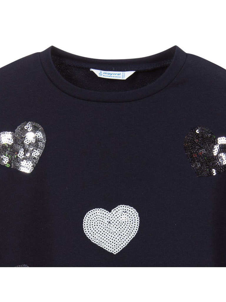 sequin heart sweatshirt