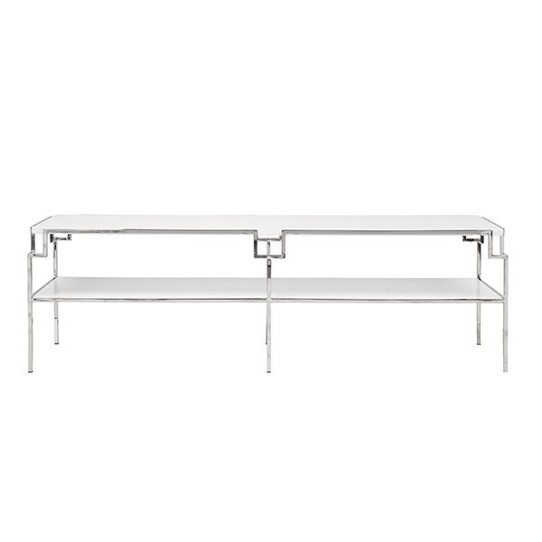 WORLDS AWAY HELEN NICKEL COFFEE TABLE Wostbrock Home