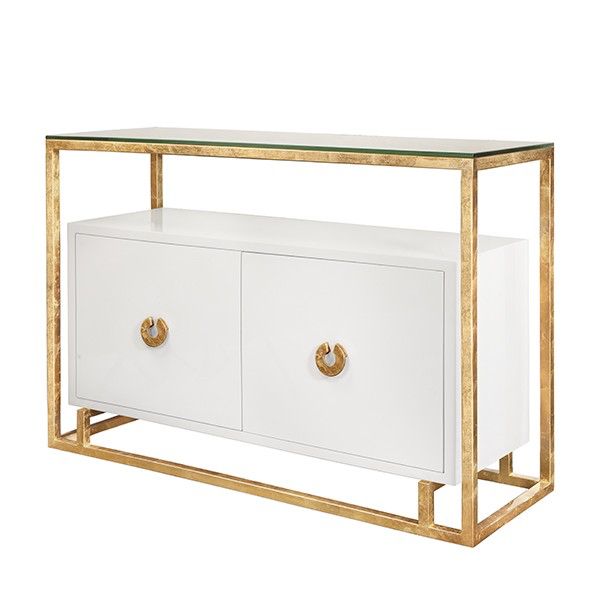 WORLDS AWAY JUNO GOLD CABINET