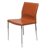 NUEVO COLTER DINING CHAIR IN OCHRE LEATHER