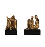 BUNGALOW 5 AMADEO SITTING STATUE (PAIR), GOLD