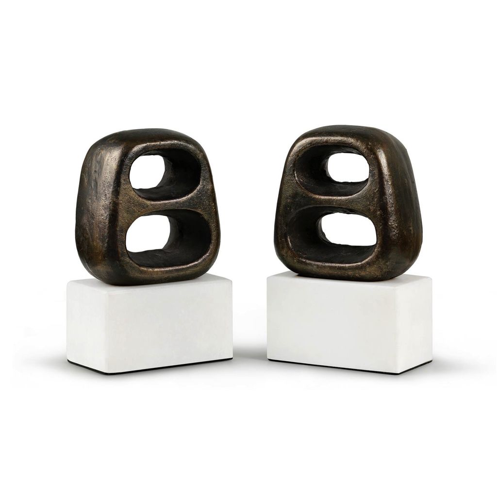 BUNGALOW 5 DELPHI BOOKENDS (PAIR), BRONZE