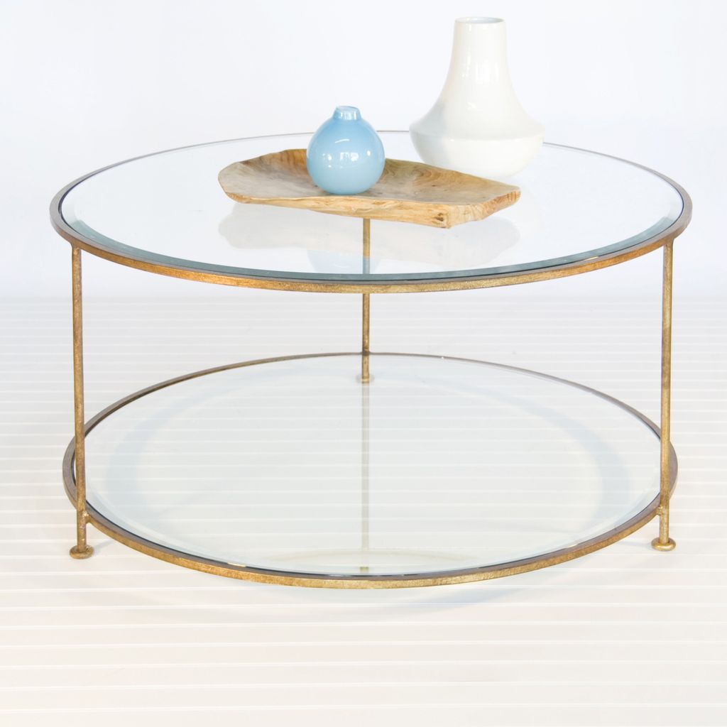 ROLLO ROUND GOLD COFFEE TABLE