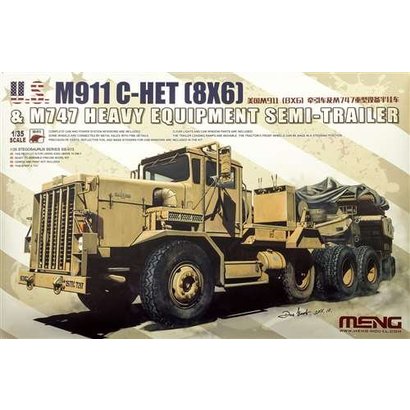 MGK-MENG MODEL KITS SS013 Meng 1/35 U.S. M911 C-Het & M747 Heavy Equipment Semi-Trailer - MMSS013