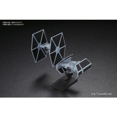 BANDAI MODEL KITS 214502 Tie Advanced x1 and Tie Fighter set "Star Wars", Bandai Star Wars 1/144