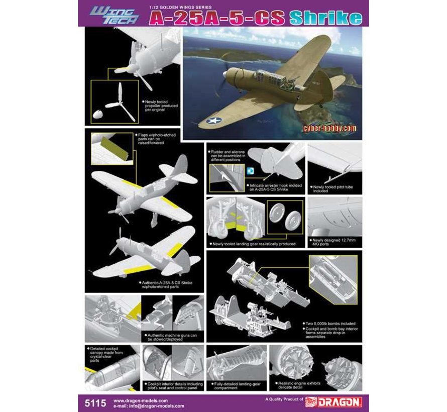 DML5115  A-25A-5-CS Shrike - Wing Tech Series 1/72