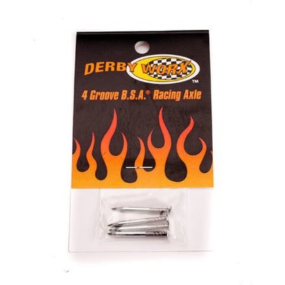 DWX - Derby Worx 4 Grooved Axles (4) -for Pinewood derby