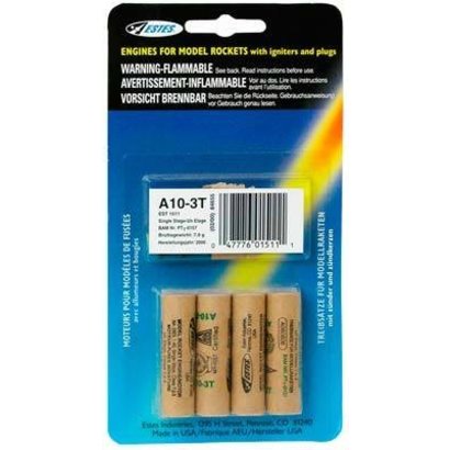 EST - Estes 1511 A10-3T Mini Model Rocket Engine (4) HAZ