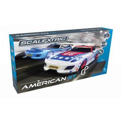 SSR-Scalextric C1361T Slotcar Set 1/32 American GT - GT LIGHTNING NO.27 VS GT EAGLE NO.66