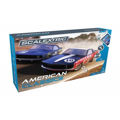 SSR-Scalextric C1362T Slotcar Set 1/32 American Classics - CHEVROLET CAMARO NO.9 VS FORD MUSTANG NO.16