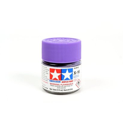 TAM - Tamiya 865- 81516 Acrylic Mini X16 Purple 1/3 oz