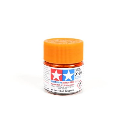 TAM - Tamiya 865- 81526 Acrylic Mini X26 Clear Orange 1/3 oz