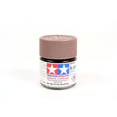 TAM - Tamiya 865- 81533 Acrylic Mini X33 Bronze 1/3 oz