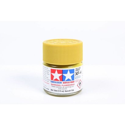 TAM - Tamiya 865- 81704 Acrylic Mini XF4 Yellow Green