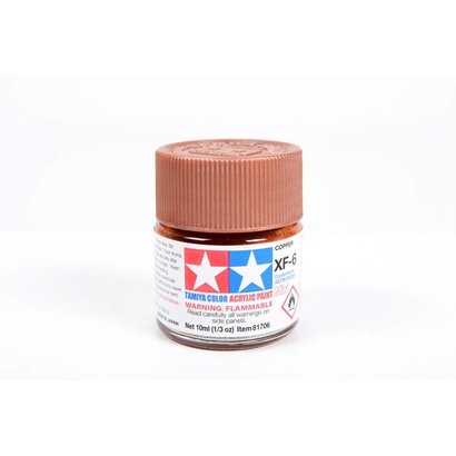 TAM - Tamiya 865- 81706 Acrylic Mini XF6 Copper 1/3 oz
