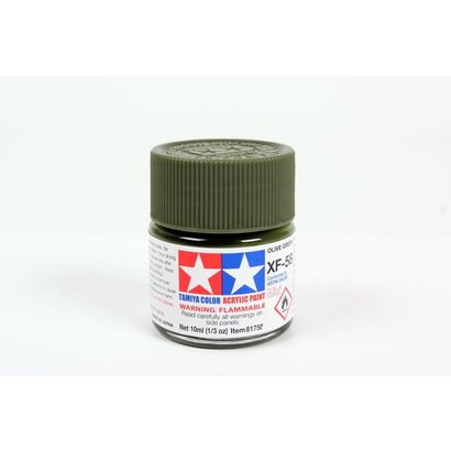 TAM - Tamiya 865- 81758 Acrylic Mini XF58 Olive Green 1/3 oz