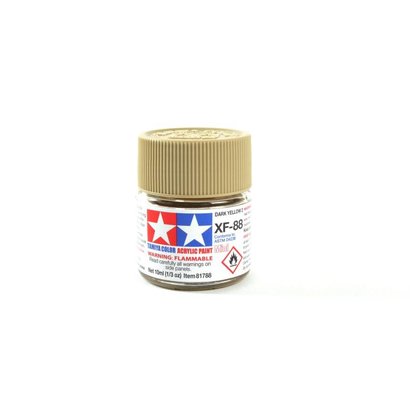TAM - Tamiya 865- 81788 Acrylic Mini XF-88 Dark Yellow 2, 10ml Bottle