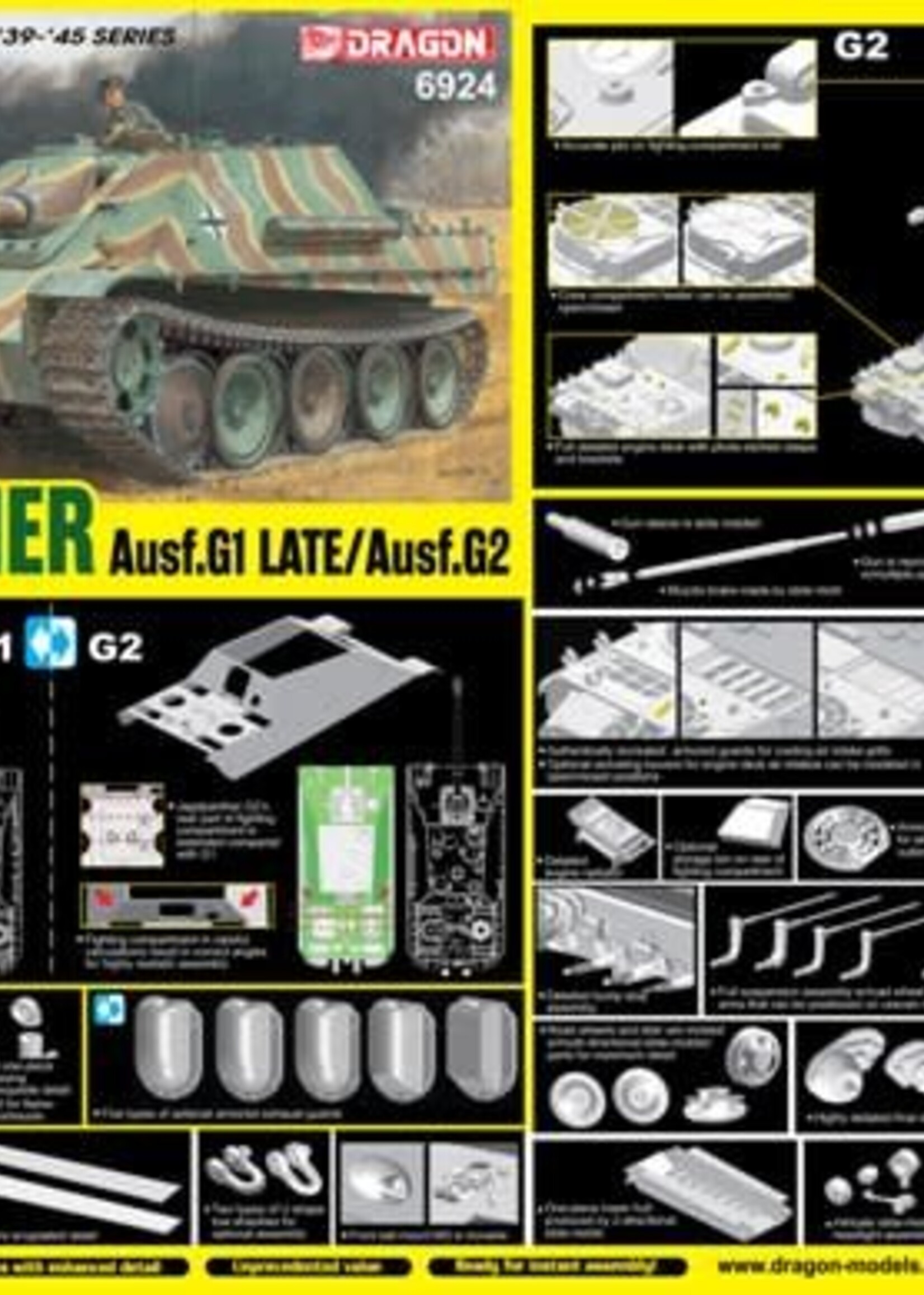 DML6924 Jagdpanther Ausf G1 Late Production/Ausf G2 Tank (2 in 1) 1/35