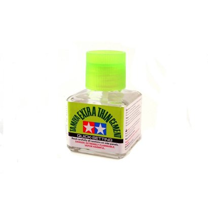 TAM - Tamiya 865- 87182 Extra-Thin Cement 40ml, Quick-Setting